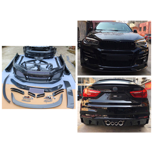 שדרוג רכב - ספוילר קדמי/אחורי מסיבי פחמן רטוב, חצאיות צד, גריל, כיסויי גלגלים, פגוש חדש <span class=keywords><strong>X6</strong></span> 2014-2019 <span class=keywords><strong>F16</strong></span> פנסי ערפל - Product Image 2