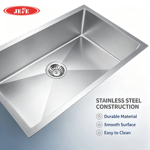 <span class=keywords><strong>Lavello</strong></span> da <span class=keywords><strong>Cucina</strong></span> Moderno Rettangolare in Acciaio Inox Lucidato, 23*18 Pollici, Fatto a Mano, a Due Fori, Senza Rubinetto - Product Image 4