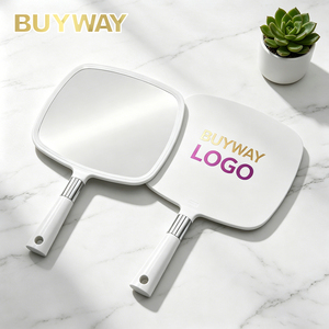 Wholesale <strong>Square</strong> Handheld Makeup <strong>Mirror</strong>, Custom Logo Private Label Portable for Eyelash Extension Salon Gift Bulk CosmeticMirror - Product Image 1
