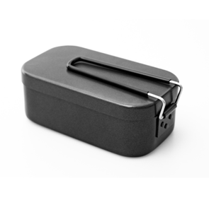 Japanese 500ml 600ml 800ml 850ml 1000ml Portable Aluminum (PTFE Non-stick Coated) Mess Tin Lunch Box with <b>Silicon</b> <b>Tube</b> Handle - Product Image 2