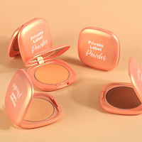 Poudre pressée compacte non comédogène mate imperméable à l'eau pour pores élevés pour le maquillage du fond de teint du visage