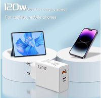 Pengisi Daya Cepat QC 3.0 67W Tipe C untuk iPhone untuk Samsung Pengisi Daya USB Dual Port untuk iPhone 16 Pengisi Daya USB 120W Pengisian Cepat