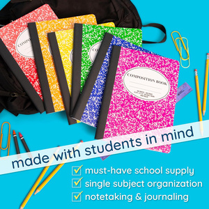 Quaderni personalizzati con copertina rigida da 48 pagine, rilegatura cucita, layout orizzontale ampio, agenda multicolore per la scuola e la scrittura - Product Image 3