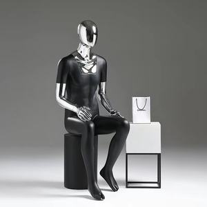 Modelo masculino Accesorios de disfraz de cuerpo completo Colgador de exhibición de ropa negra Exhibición de maniquí masculino - Product Image 3