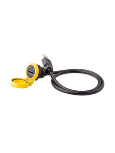Connecteur USB 2.0 étanche IP65 avec câble d'extension, contacts en cuivre, boîtier en nylon - Product Image 2