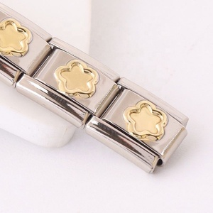 Customizable Italian Butterfly <b>Charm</b> Bracelet for Women Geometric Stainless Steel Jewelry From Factory - Product Image 2