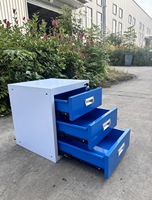 Table de travail multifonctionnelle verrouillable en acier laminé à froid Tiroirs à trois niveaux Compartiment de rangement avec glissière