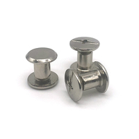 Vis Chicago M5 à tête plate, en acier inoxydable 10, à tête cruciforme et fendue, rivets à vis Chicago