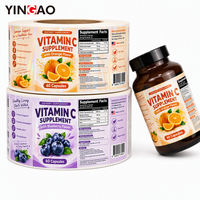 Autocollants personnalisés pour compléments vitaminiques, adhésifs, imperméables, pour produits de santé, étiquettes de bouteilles, autocollants personnalisés en rouleau