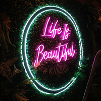 Letrero LED de Neón Publicitario de Alto Brillo Personalizado, Resistente a la Intemperie para Exteriores, Señalización Comercial para Hoteles, Oficinas, Restaurantes y Paredes