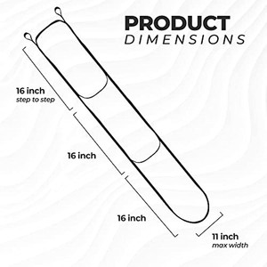 Escalera de cuerda de nylon de 3 peldaños con bucle único, ayuda para trepar, equipo de acceso para plataformas elevadas, equipo para camping y senderismo al aire libre - Product Image 1