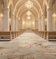 Tapis mural jacquard personnalisé pour hôtel, 4m, en tissu nylon ignifuge et durable, pour salle d'hôtel et hall d'accueil, idéal pour partenaires commerciaux