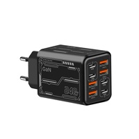 Chargeur USB Type C 8 ports 240W avec prise EU US UK, charge rapide USB-C PD, adaptateur de voyage pour téléphone portable Type-C