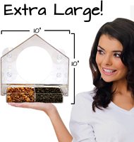 Nature Birdhouse Porte-graines coulissant et 4 ventouses extra fortes Mangeoire à oiseaux pour fenêtre