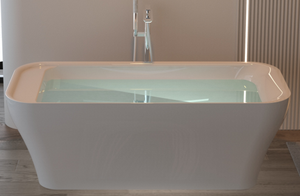Baignoire autoportante en acrylique 1,8 m, design moderne, avec drain central, pour salle de bain (tinas sobreponidas) - Product Image 3