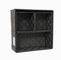 Boîte de rangement de 34 cm avec poignées, 5 paniers pour salle de bain, chambre, cuisine, étagères, cosmétiques, papier toilette