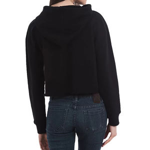 Wholesale Customized Gym Sport Cropped <b>Women</b> <b>Hoodie</b> Street Casual <b>Thin</b> Loose Breathable Short Ladies Pullover Hoodies - Product Image 5