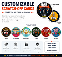 Nuevos y Populares Boletos Personalizados con Impresión Digital, Forma Circular de Una Ventana, Temática de Bar, con Pestaña de Apertura y Desgarre