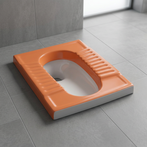 Casserole accroupie bon marché articles sanitaires confortables en céramique design moderne oriental WC toilette une pièce hôtel utilisation avec couvercle - Product Image 1