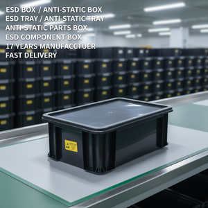 Plateau conducteur empilable pour composants électroniques, antistatique, dissipateur, antistatique, en plastique, produit de sécurité - Product Image 3