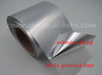 Film d'impression par transfert thermique PET brillant argenté sur mesure, adhésif puissant, imperméable, étiquette de haute qualité pour ordinateur et écouteurs