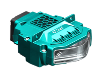 Nouveau phare LED carré RCD Global Trade Quality 12V à faible consommation d'énergie, optique anti-éblouissement, boîtier vert, pour camion RHD (conduite à droite)