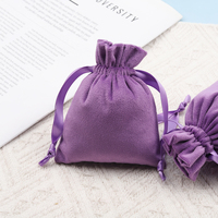 Sac de rangement multi-usages en velours avec cordon de serrage, personnalisable avec logo, pour emballage cadeau, bijoux et cosmétiques
