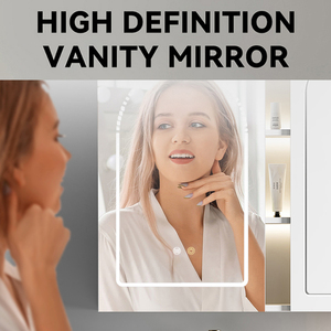 יוקרה מודרני ויון סט קיר מותקן ארון אחסון עמיד למים עם מראה - Product Image 3