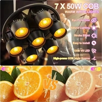 Lámpara de Atmósfera Retro Matrix Light Pro Stage de 7 Ojos RGB COB LED, Control DMX512 de 350W para Discotecas, Estudios y Teatros