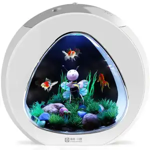 Sunsun Mini Desktop Aquarium Aquarium Kreative Goldfisch Nano Tank LED-Beleuchtung mit Filtersystem YA-YB