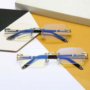 Gafas de Sol Unisex Vintage al por Mayor, Fotocromáticas, Anti Luz Azul, Montura Metálica sin Aro, Gafas para Computadora - Product Image 4