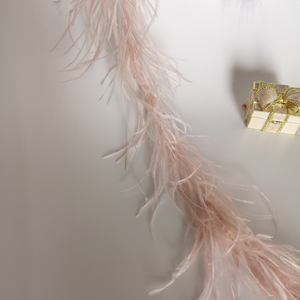 Usine En Gros 10-15cm Plumes D'autruche Décoratives Boa Moelleux <span class=keywords><strong>Rose</strong></span> Teint <span class=keywords><strong>Plume</strong></span> Boas pour Carnaval Costume Déco - Product Image 2