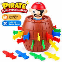 Jeu de société interactif pour enfants Pop-up Pirate Barrel Game, jouet d'épée en plastique à trancher, idéal pour les cadeaux de fête en famille, vente en gros