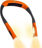 Lampe de lecture pour le cou rechargeable USB-C, lampe de livre LED mains libres avec bras flexibles, 3 modes de couleur pour la lecture au lit, le tricot et les voyages