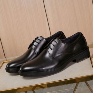 2025 New Men's Genuine Leather <b>Square</b> Toe Breathable Business British Oxfords Non-Slip Cushioned Wedding Formal Shoes - Product Image 2