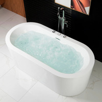 Venta caliente Masaje acrílico independiente Whirlpool Spa Bañera de hidromasaje Hydro Whirl Pool Jets Bañeras de masaje