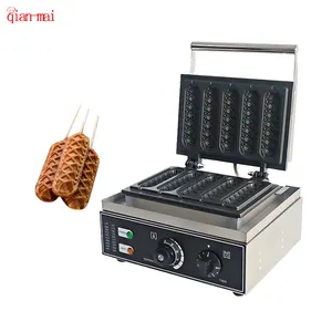 Professional Snack Machines Supplier 5 Pcs Stick Hot Dog Waffle Maker Customized Hog Dog Machine