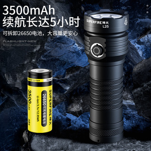 Superfire L25 35W High Power Flashlight 3700 Lumens With 7 Led <b>Bulbs</b> For Outdoor Hiking Camping Search Emergency Lighting - Product Image 4