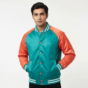 Best Quality Fashion Bulk Silk Satin Baseball <b>Men</b> and Women Jacket Custom Football Baseball Jacket - Product Image 1