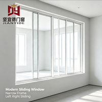 Fenêtre coulissante en PVC imperméable avec double vitrage pour bâtiment commercial, norme CE, fenêtres en vinyle blanc