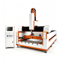 Machine de fraisage CNC multifonctionnelle 4 axes, à broche unique automatique, pour sculpture sur pierre, contrôle 3D/2D, moteur PLC