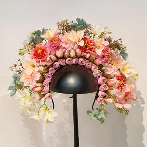 Diadema de Flores de Rosa, Diadema Floral para Mujer, Diadema con Flor Grande, Accesorios para el Cabello - Product Image 2