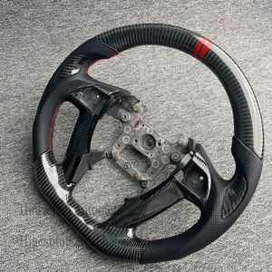 Volante de costura rojo de fibra de carbono de cuero perforado personalizado para volante de coche Honda Accord 8 Gen Crosstour - Product Image 2