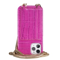 Dompet Kulit Asli Mewah Model Selempang dengan Tali Bahu Logam untuk XR/X/XS/11/12 dari Produsen