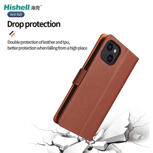 Custodie protettive per <span class=keywords><strong>Smartphone</strong></span> porta carte di credito con supporto singolo Flip <span class=keywords><strong>custodia</strong></span> per telefono in pelle tinta unita per iPhone 13 14 15 - Product Image 5