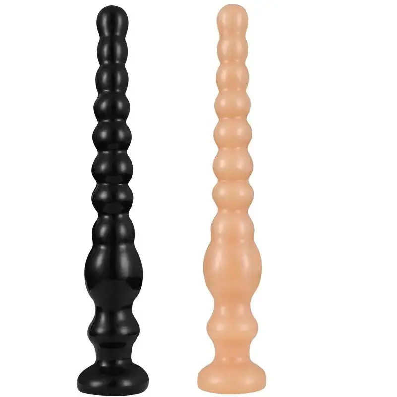 Bouchon anal en PVC de 13 pouces avec ventouse Masseur de prostate gay Masturbation féminine Perle douce pour anal
