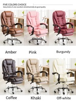 Fauteuil de Bureau Ergonomique en Cuir Pivotant, Idéal pour l'Ordinateur, le Télétravail, la Détente, et le Repos avec Fonction Massage et Repose-Pieds Intégré