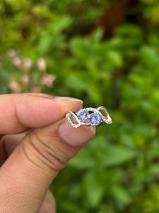 Anillo de Plata de Ley con Tanzanita Natural de Alta Calidad - Anillo de Joyería Hecho a Mano con Detalles en Circonita Cúbica, Colección a Precio de Mayoreo - Product Image 1