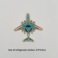 Aimant de réfrigérateur en alliage J-20 de l'Exposition Aéronautique de Zhuhai, 5,2x5,0 cm, collection pour les passionnés de l'aviation militaire, design moderne, souvenir