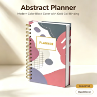 Carnet de notes à spirale avec couverture rigide en carton et plastification, pour journal, gestion des documents, budget, planificateur quotidien et hebdomadaire